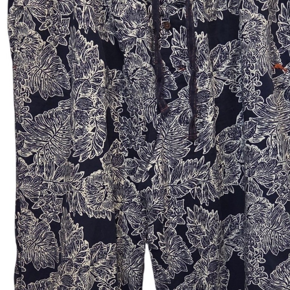 Tommy Bahama Floral Pajama‎ Pants  Cotton Drawstring Navy Tropical Loungewear XL - Picture 6 of 9